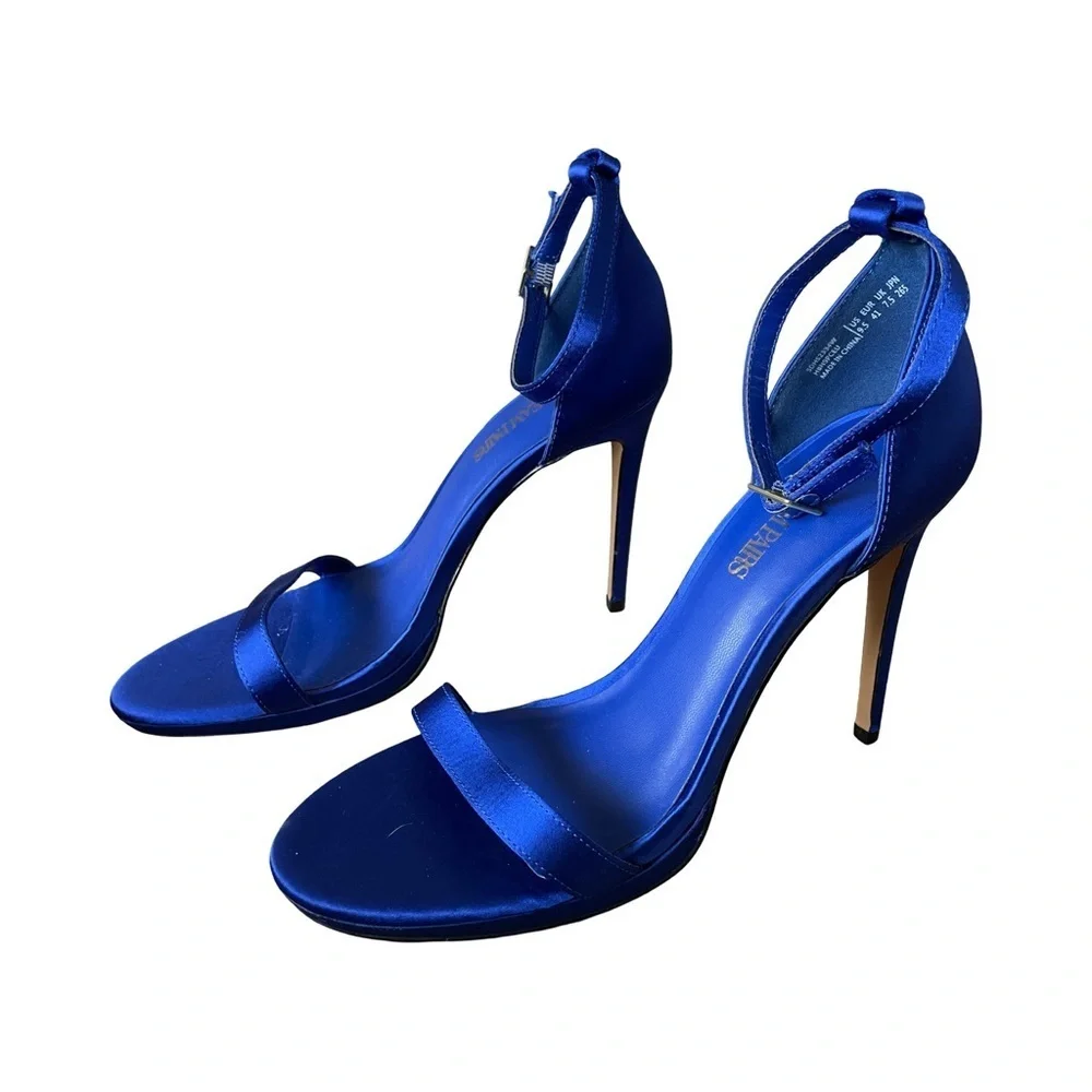 Dream Pairs Royal Blue Silky Bow Stiletto Heels Women’s Size 9.5